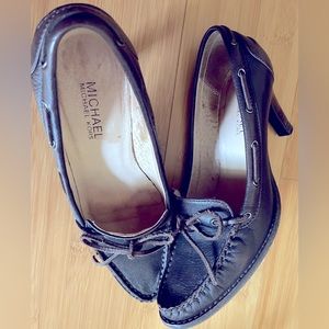 Michael kors dark brown leather size 6.5 shoes